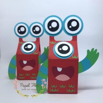 Caixa monstrinho vermelho