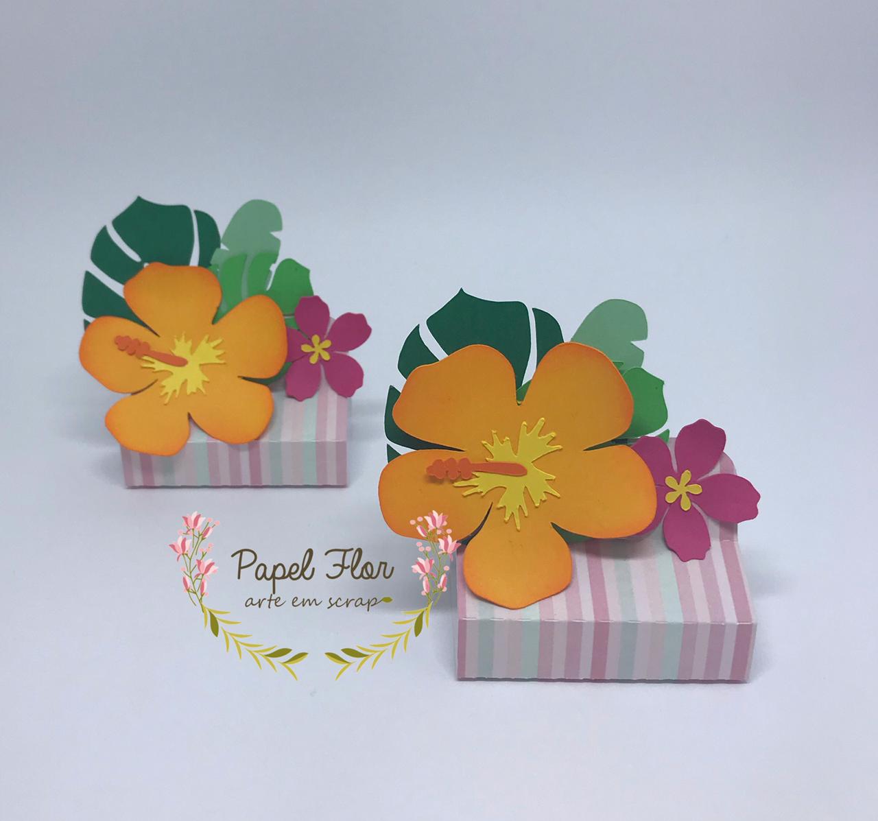 Porta chocolate duplo Tropical – Papel Flor | Arte em Scrap
