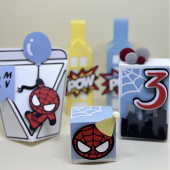 Kit 4 Caixas Homem Aranha _ PF